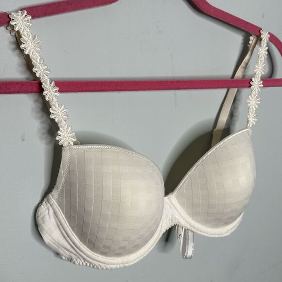 Marie Jo Avero Padded Plunge Bra Natural Ivory Underwire US Size 34C - Picture 6 of 12
